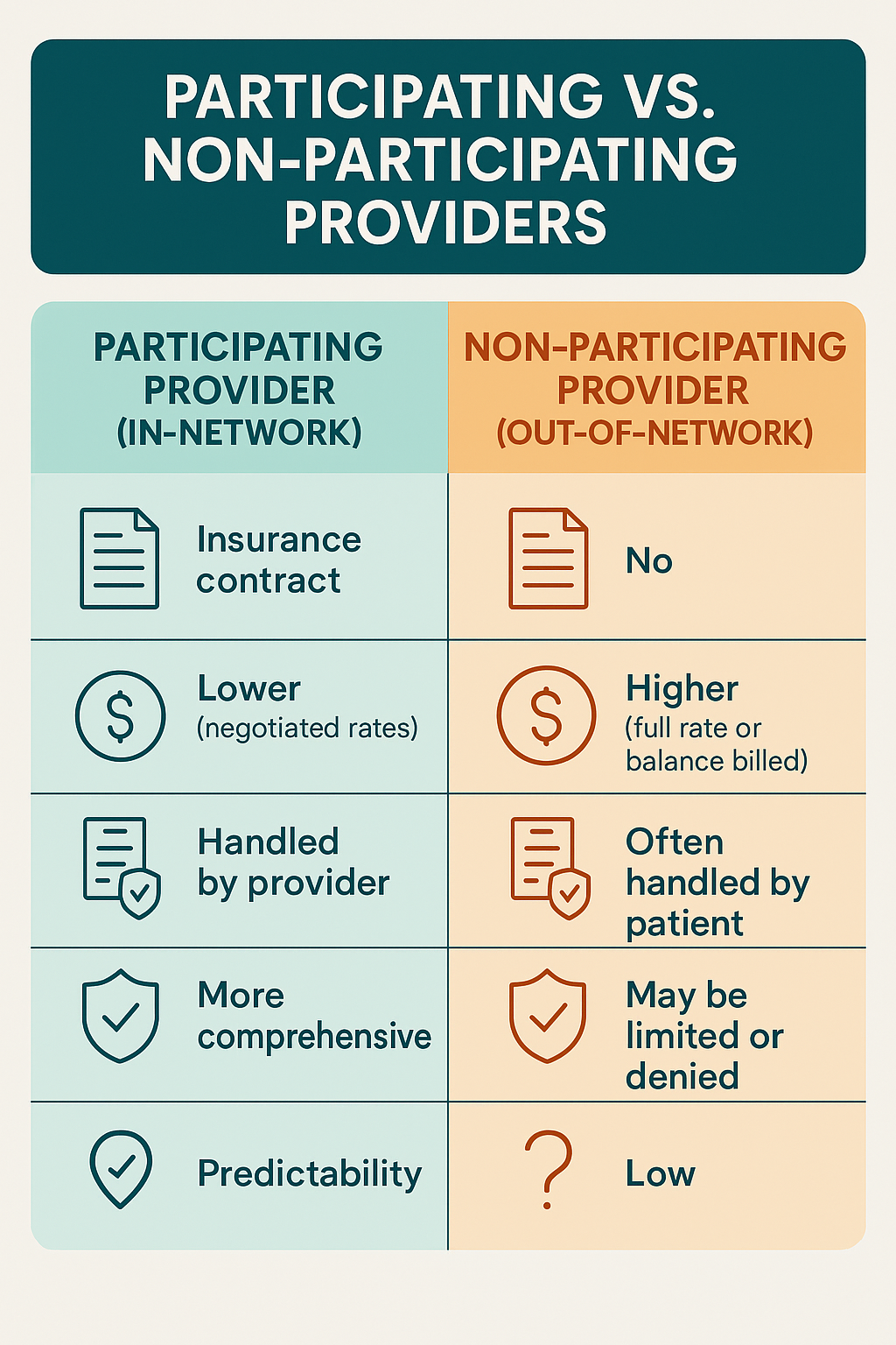 Par and Non-Par provider