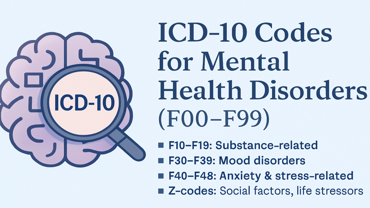 ICD 10 for mental health