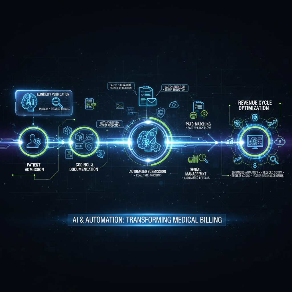 Explore how artificial intelligence and automation technologies are streamlining medical billing processes, reducing errors, and improving revenue cycles for healthcare providers.