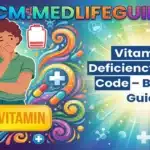 ICD-10 code for vitamin D deficiency displayed prominently on a medical chart or document.