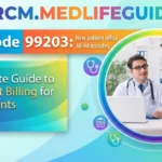 RCM Life Guide for CPT Code 99023, detailing office billing procedures for new patients.