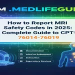 Guide on reporting MRI safety codes from 2025, focusing on CPT procedures and regulations.