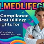 Medical billing and coding guide cover featuring a stethoscope and medical documents on a desk.