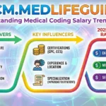 RCMmedlifeguide cover image, showcasing insights into medical coding salary trends and industry analysis.